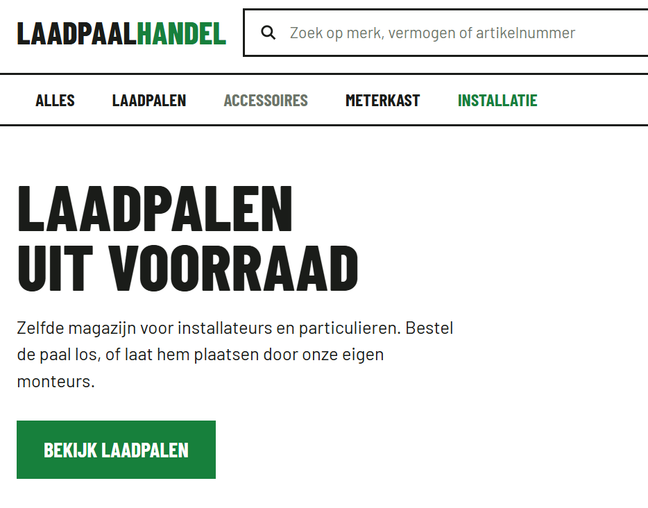 Laadpaal aan de gevel